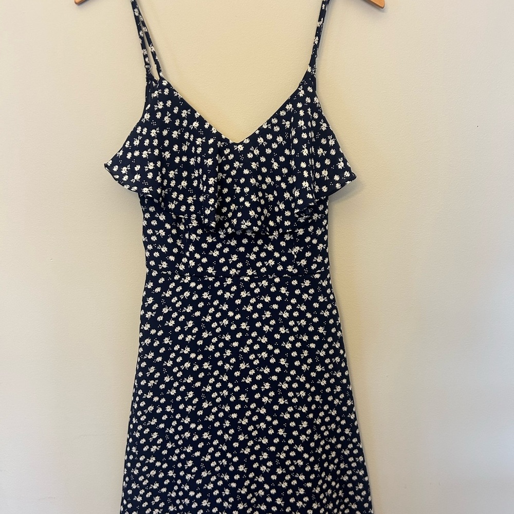 Trixxi Navy and White Floral Dress Women’s Size Small